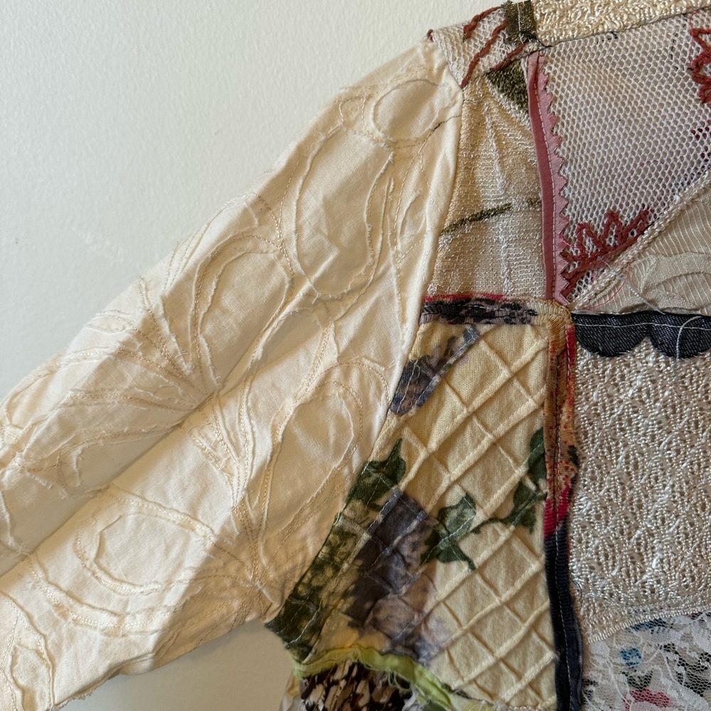 Patchwork Cream Women's Jacket - image 3